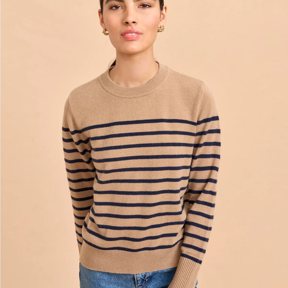 La Ligne Camel and Blue sweater